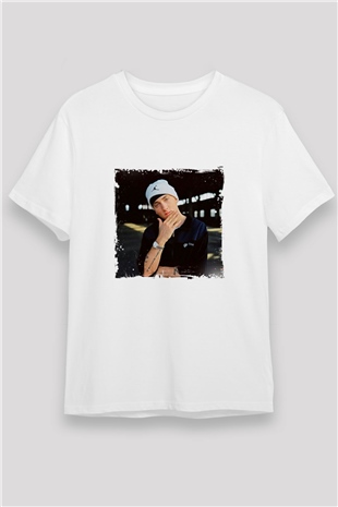 Eminem Baskılı Unisex Beyaz Tişört