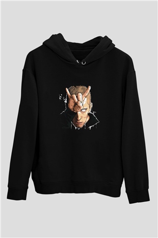 Eminem Baskılı Unisex Siyah Hoodie