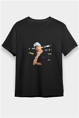 Eminem Baskılı Unisex Siyah Tişört