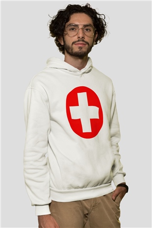 Eminem Beyaz Unisex Kapşonlu Sweatshirt