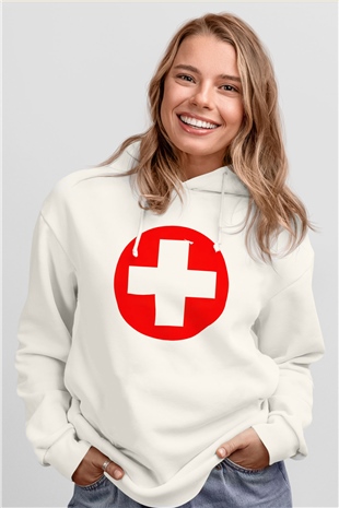 Eminem Beyaz Unisex Kapşonlu Sweatshirt