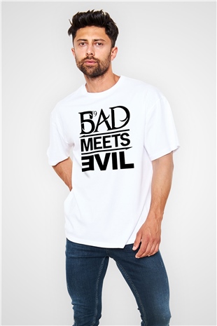 Eminem Beyaz Unisex Oversize Tişört T-Shirt