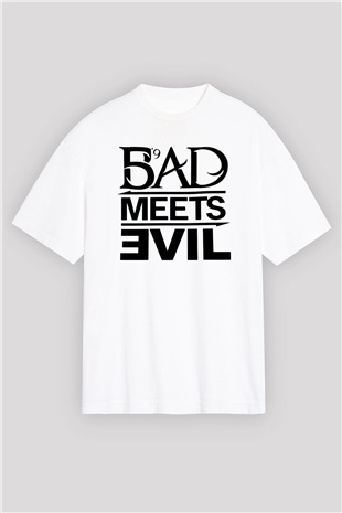 Eminem Beyaz Unisex Oversize Tişört T-Shirt