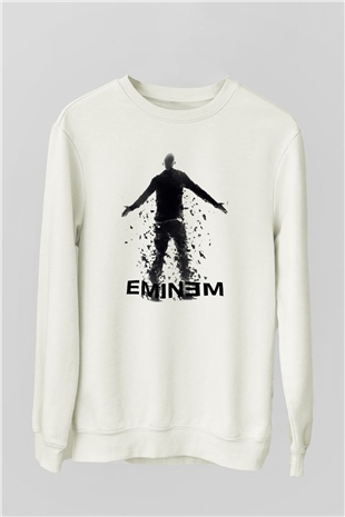 Eminem Beyaz Unisex Sweatshirt