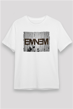 Eminem Beyaz Unisex Tişört T-Shirt - TişörtFabrikası