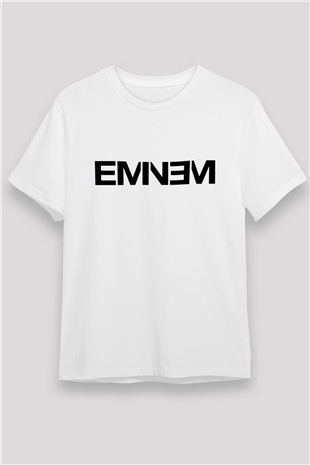 Eminem Beyaz Unisex Tişört T-Shirt - TişörtFabrikası