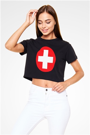 Eminem Siyah Crop Top Tişört