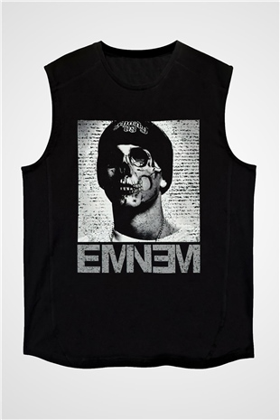 Eminem Siyah Unisex Kolsuz Tişört