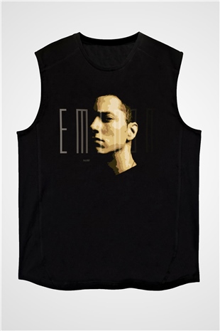Eminem Siyah Unisex Kolsuz Tişört