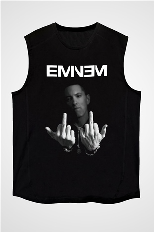 Eminem Siyah Unisex Kolsuz Tişört