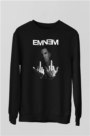 Eminem Siyah Unisex Sweatshirt