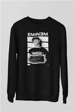 Eminem Siyah Unisex Sweatshirt
