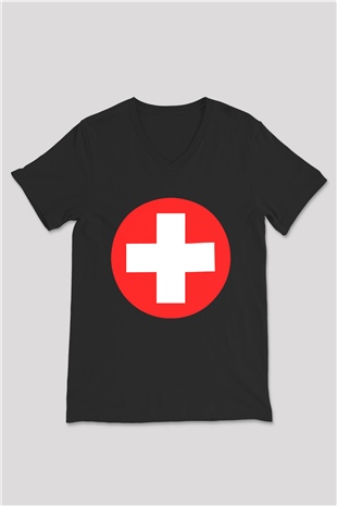 Eminem Siyah Unisex V Yaka Tişört T-Shirt