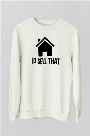 Emlakçı Beyaz Unisex Sweatshirt