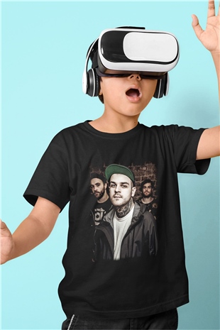 Emmure Baskılı Siyah Unisex Çocuk Tişört