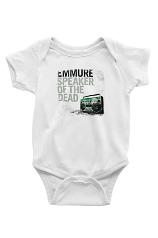 Emmure Baskılı Unisex Beyaz Bebek Body - Zıbın