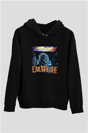 Emmure Baskılı Unisex Siyah Hoodie