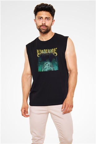Emmure Baskılı Unisex Siyah Kolsuz Tişört