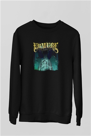 Emmure Baskılı Unisex Siyah Sweatshirt
