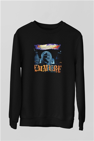 Emmure Baskılı Unisex Siyah Sweatshirt