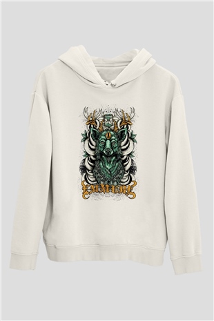 Emmure Beyaz Unisex Kapşonlu Sweatshirt