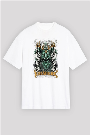 Emmure Beyaz Unisex Oversize Tişört T-Shirt