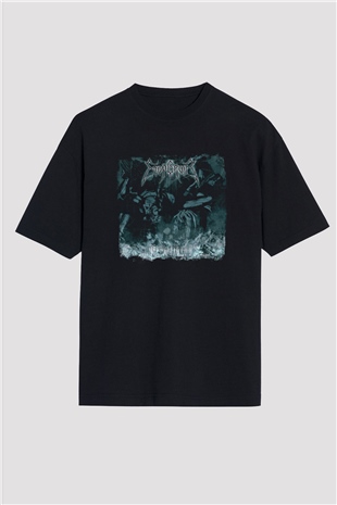 Emperor Baskılı Unisex Siyah Oversize Tişört