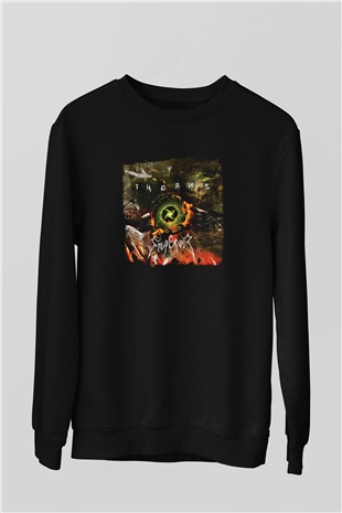 Emperor Baskılı Unisex Siyah Sweatshirt
