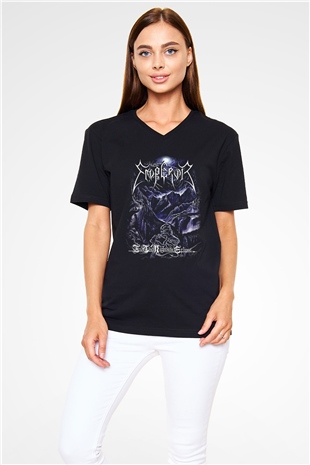 Emperor Siyah Unisex V Yaka Tişört T-Shirt