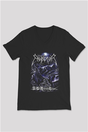 Emperor Siyah Unisex V Yaka Tişört T-Shirt