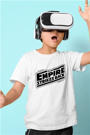 Empire Strikes Back Beyaz Unisex  Çocuk Tişört