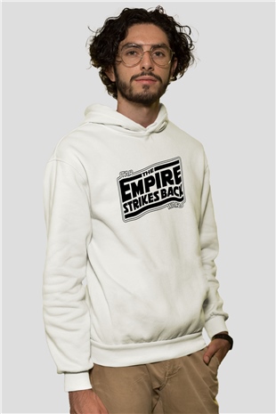 Empire Strikes Back Beyaz Unisex Hoodie