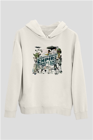 Empire Strikes Back Beyaz Unisex Hoodie