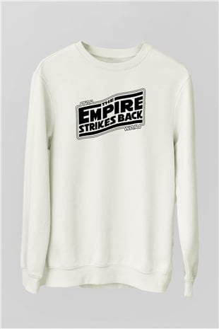 Empire Strikes Back Beyaz Unisex  Sweatshirt