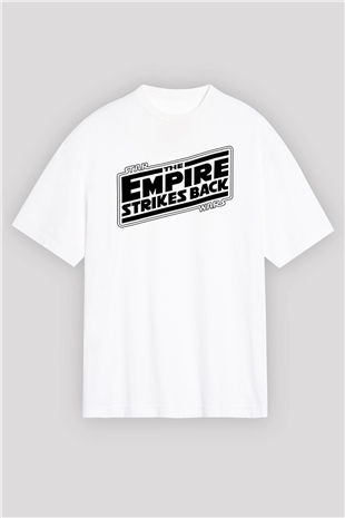 Empire Strikes Back Beyaz Oversize Tişört