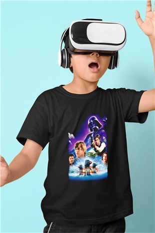 Empire Strikes Back Siyah Unisex  Çocuk Tişört