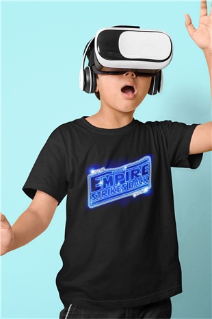 Empire Strikes Back Siyah Unisex  Çocuk Tişört