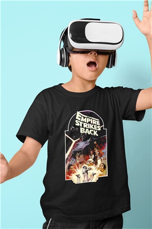 Empire Strikes Back Siyah Unisex  Çocuk Tişört