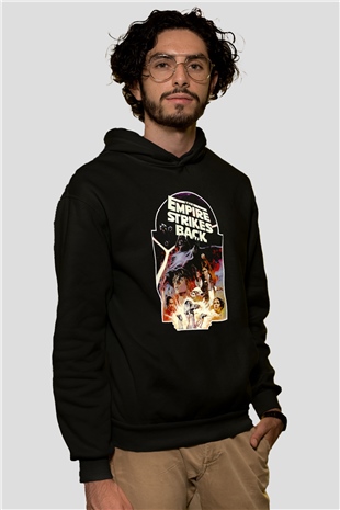 Empire Strikes Back Siyah Unisex Hoodie