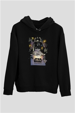 Empire Strikes Back Siyah Unisex Hoodie