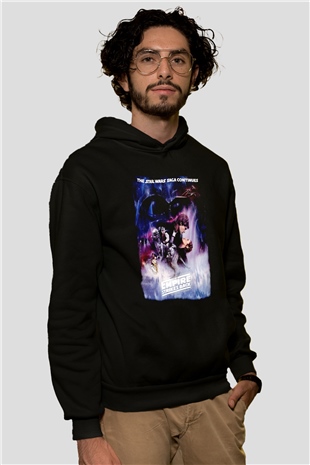 Empire Strikes Back Siyah Unisex Hoodie