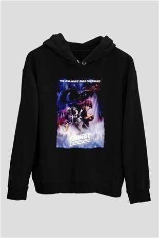 Empire Strikes Back Siyah Unisex Hoodie