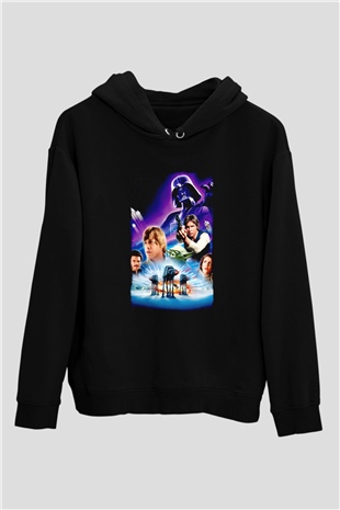 Empire Strikes Back Siyah Unisex Hoodie