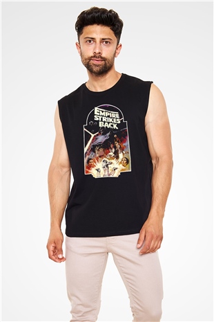 Empire Strikes Back Siyah Unisex  Kolsuz Tişört