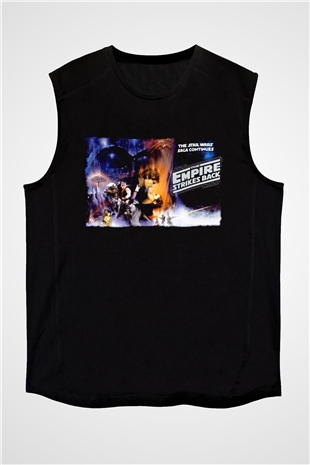 Empire Strikes Back Siyah Unisex  Kolsuz Tişört