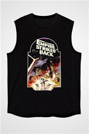 Empire Strikes Back Siyah Unisex  Kolsuz Tişört