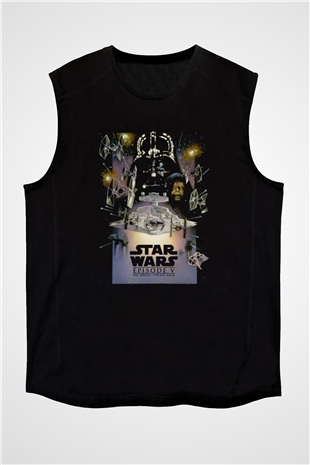 Empire Strikes Back Siyah Unisex  Kolsuz Tişört