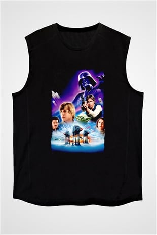 Empire Strikes Back Siyah Unisex  Kolsuz Tişört
