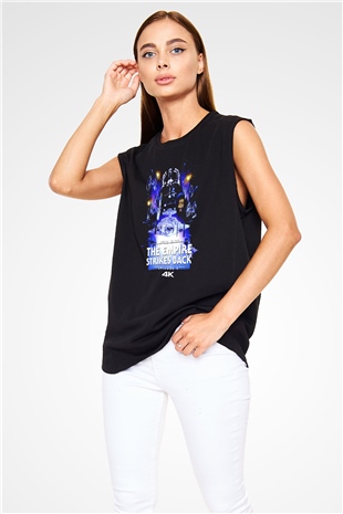Empire Strikes Back Siyah Unisex  Kolsuz Tişört