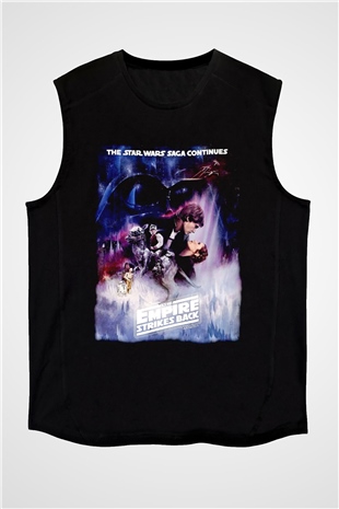 Empire Strikes Back Siyah Unisex  Kolsuz Tişört